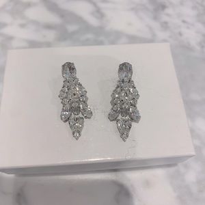 JENNIFER BEHR CRYSTAL BRIDAL EARRINGS!
